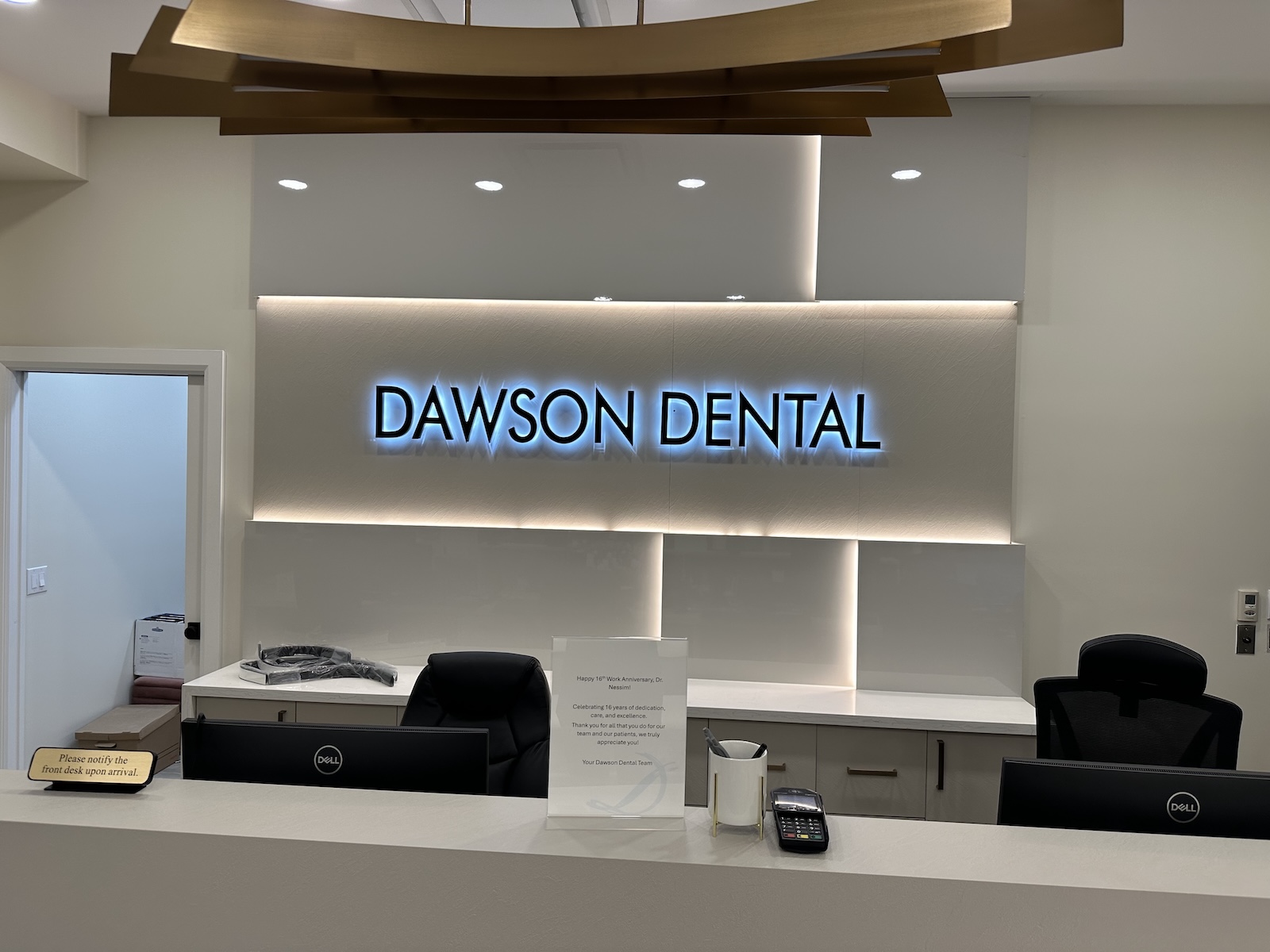 Lit up sign looks good... but why does it look blue-ish...
